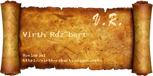 Virth Róbert névjegykártya
